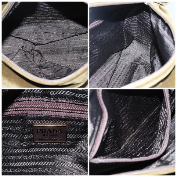 PRADA Shoulder Bag Velor Khaki Auth ep8096 - Picture 15 of 16